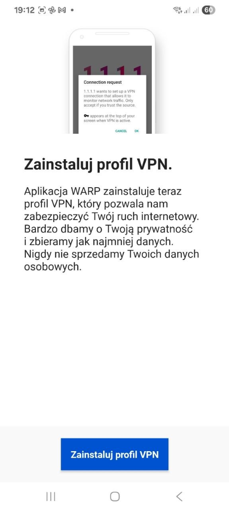 Monit profilu VPN